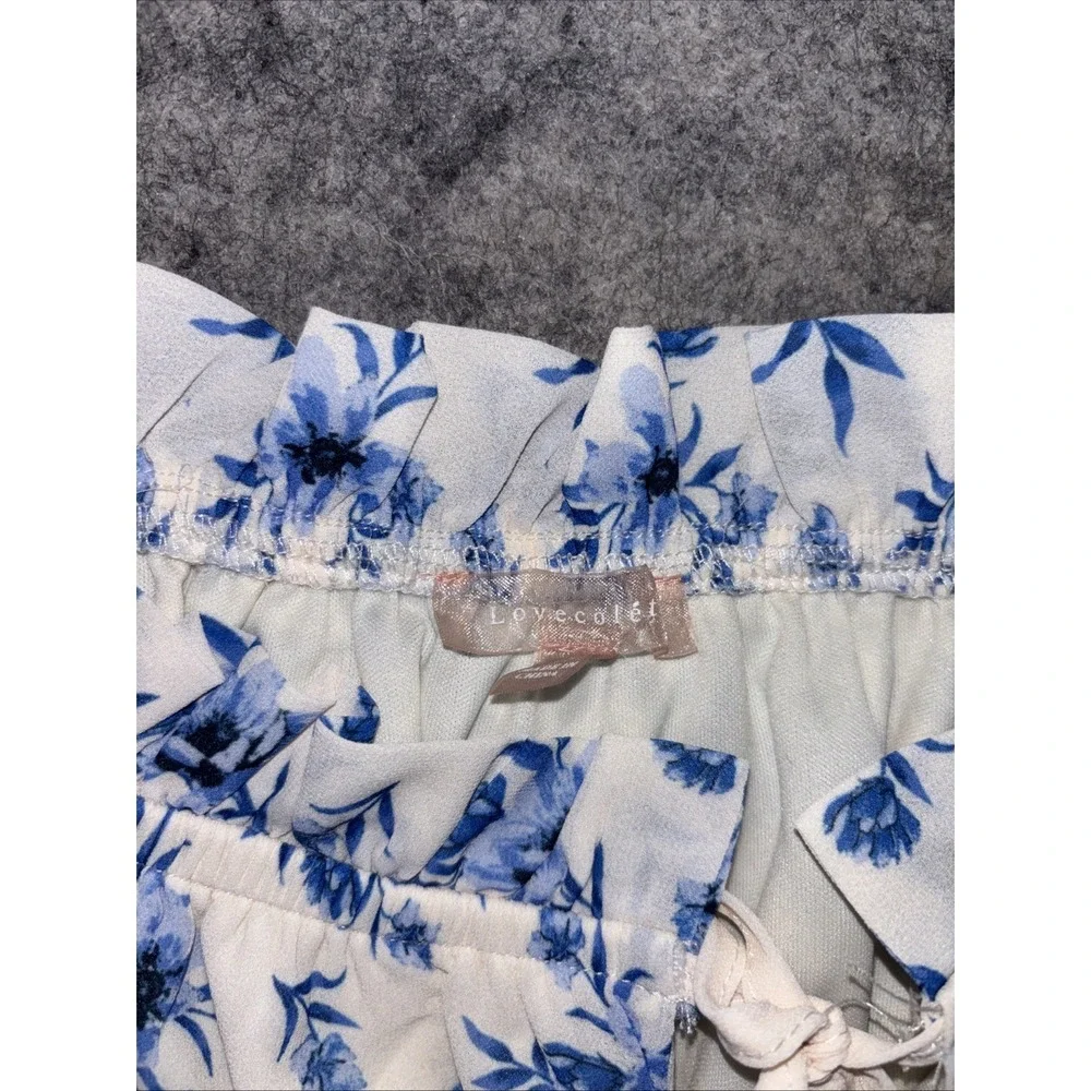 Love Colette Maxi Dress Women's Small Blue Floral Ruffle Elastic Waist Fairycore
